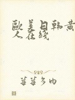 欧美日韩黄色成人在线