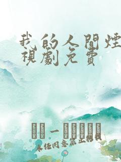 我的人间烟火电视剧免费