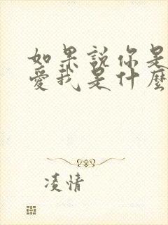 如果说你是真的爱我是什么歌