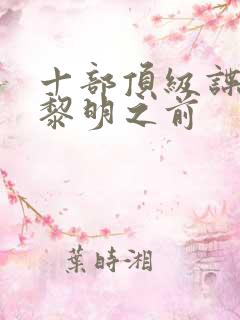 十部顶级谍战剧黎明之前