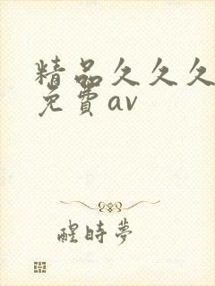 精品久久久国内免费av