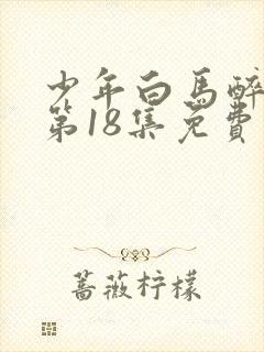 少年白马醉春风第18集免费播放