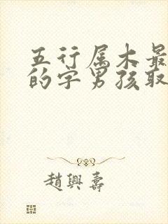 五行属木最吉利的字男孩取名