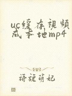 uc缓存视频变成本地mp4