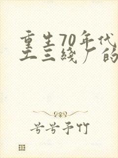 重生70年代军工三线厂的小说