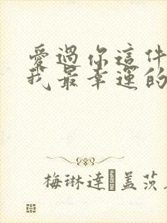 爱过你这件事是我最幸运的事是什么歌