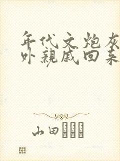 年代文炮灰的海外亲戚回来了晋江