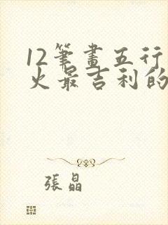 12笔画五行属火最吉利的字