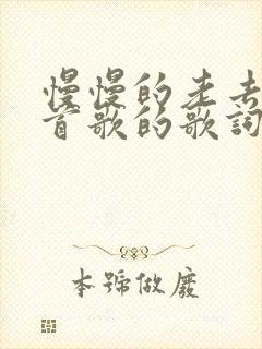 慢慢的老去是哪首歌的歌词