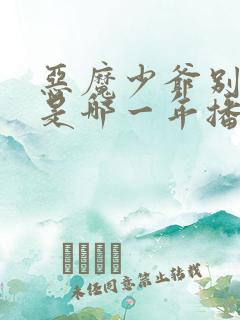 恶魔少爷别吻我是哪一年播出的