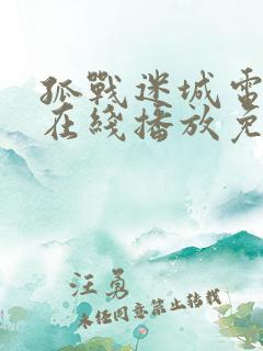 孤战迷城电视剧在线播放免费观看