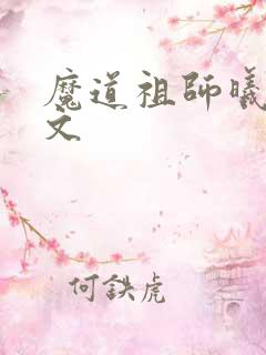 魔道祖师曦澄车文