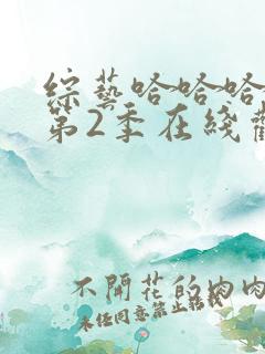 综艺哈哈哈哈哈第2季在线观看免费