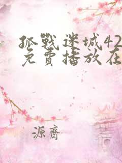 孤战迷城42集免费播放在线观看