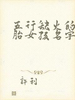 五行缺火的双胞胎女孩名字