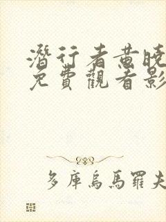 潜行者黄晓明版免费观看影视大全