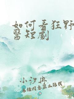 如何看狂野小神医短剧