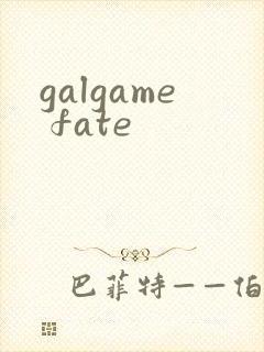 galgame fate