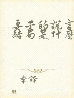 妻子的谎言最后结局是什么