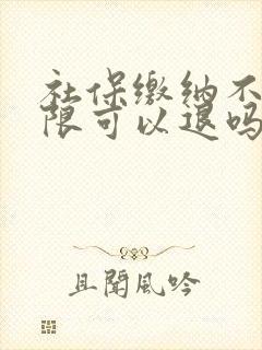 社保缴纳不够年限可以退吗