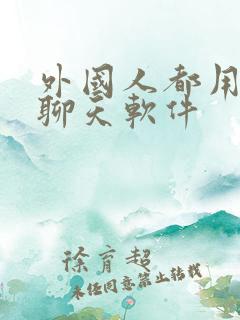 外国人都用什么聊天软件