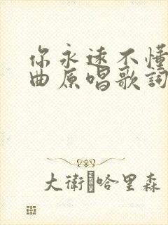 你永远不懂我歌曲原唱歌词