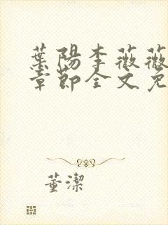 叶阳李薇薇最新章节全文免费阅读官路