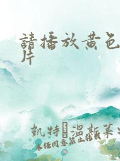 请播放黄色一级片