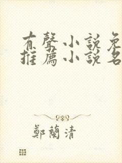 有声小说免费听推荐小说名