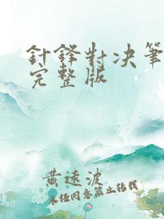 针锋对决笔趣阁完整版