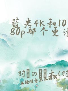 蓝光4k和1080p哪个更清晰