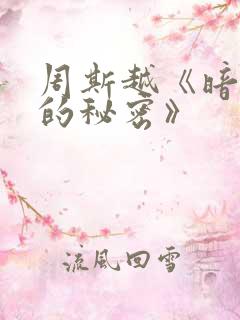 周斯越《暗格里的秘密》