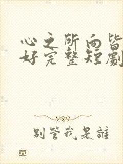 心之所向皆为美好完整短剧