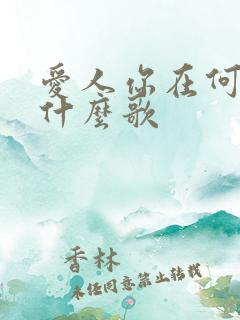爱人你在何方是什么歌