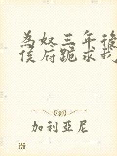 为奴三年后整个侯府跪求我原谅免费阅读最新