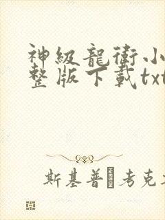 神级龙卫小说完整版下载txt