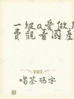 一级a爱做片免费观看国产