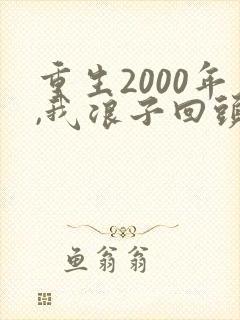 重生2000年,我浪子回头了新章节