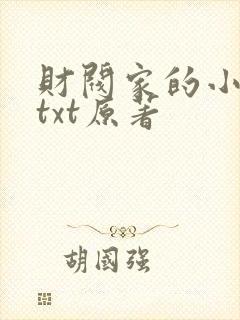 财阀家的小儿子txt原著