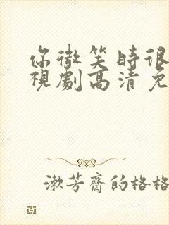 你微笑时很美电视剧高清免费观看完整版