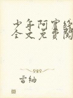 少年阿宾线阅读全文免费阅读最新