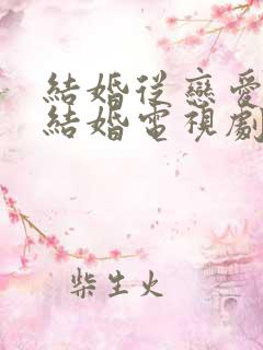 结婚从恋爱开始结婚电视剧免费观看