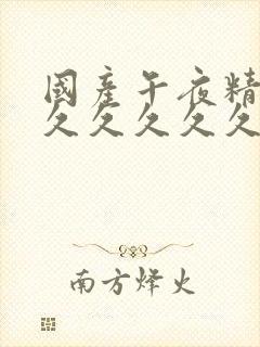 国产午夜精品久久久久久久久