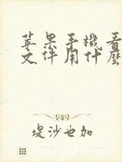 苹果手机看压缩文件用什么软件