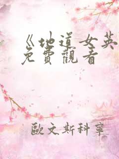 《地道女英雄》免费观看