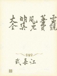 大明风华电视剧全集免费观看西瓜