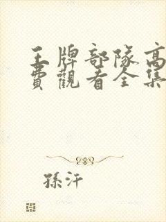 王牌部队高清免费观看全集