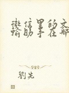 微信里的文件传输助手在哪里