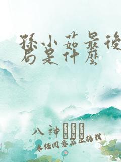 孙小茹最后的结局是什么
