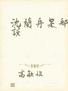 沈兰舟是哪本小说